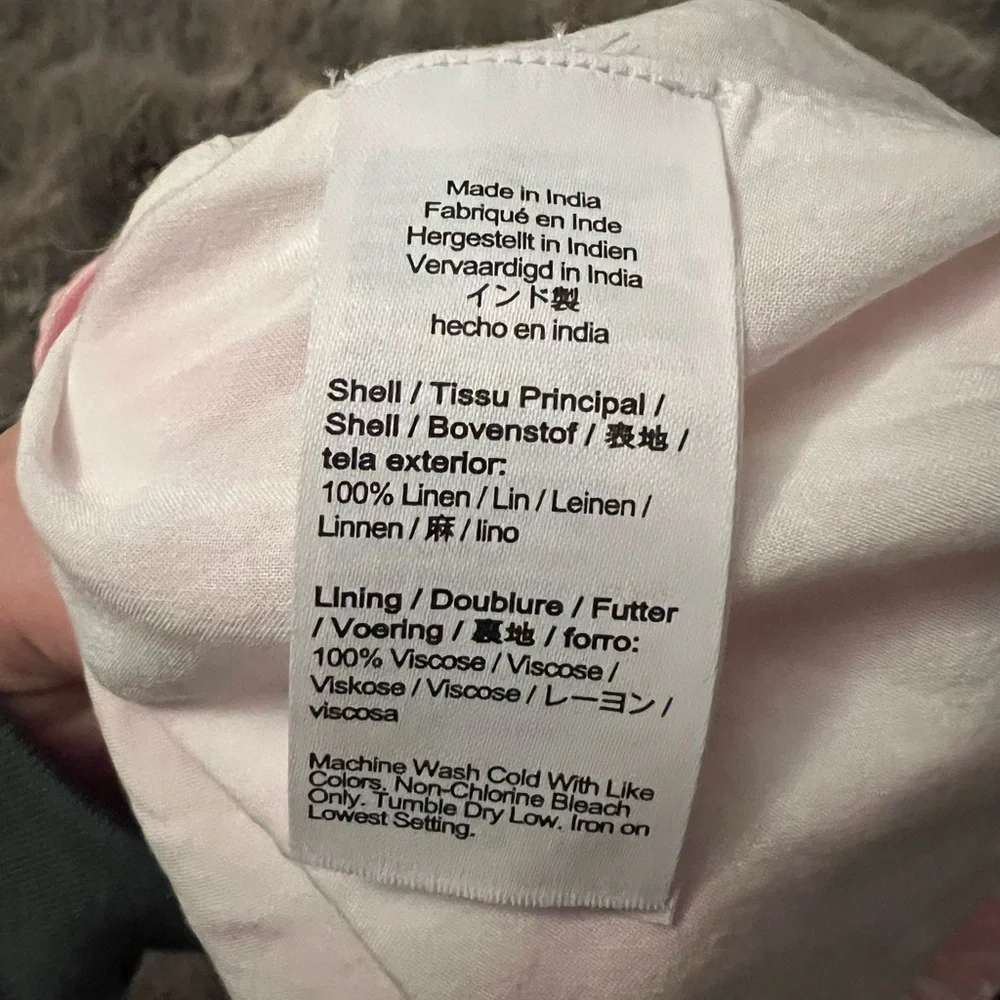 J. Crew Tropez Short In Pink Striped Linen | Size Large